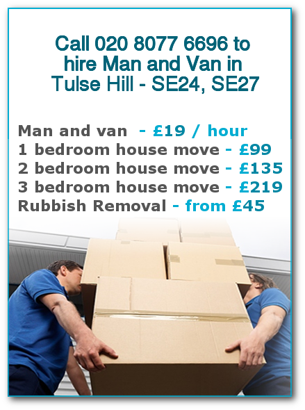 Man & Van Prices for London, Tulse Hill
